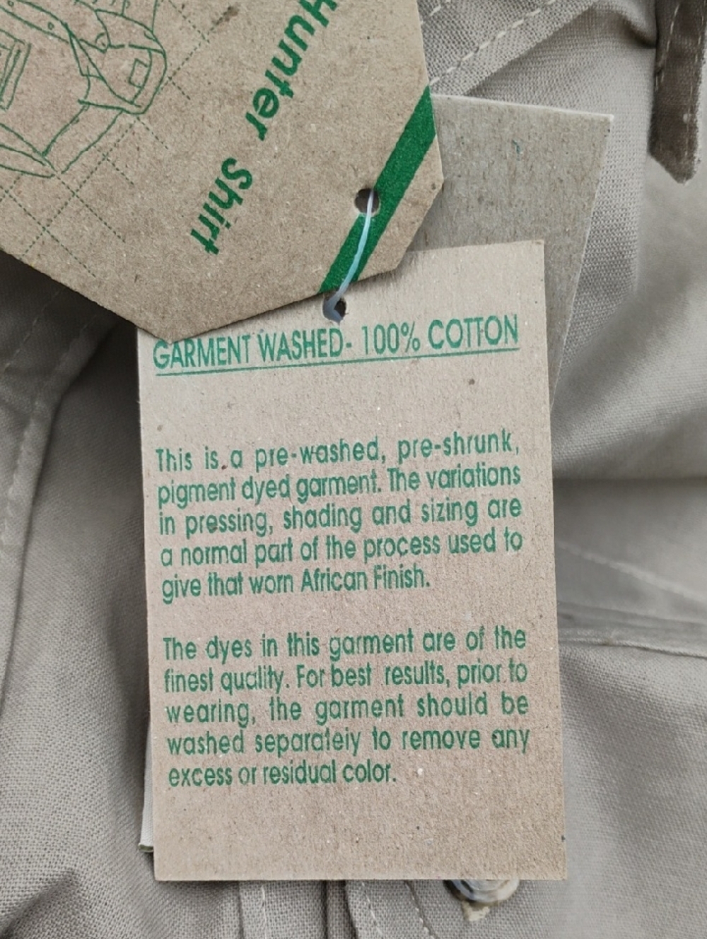 Tag Safari Hunter Shirt Medium - Picture 15 of 16